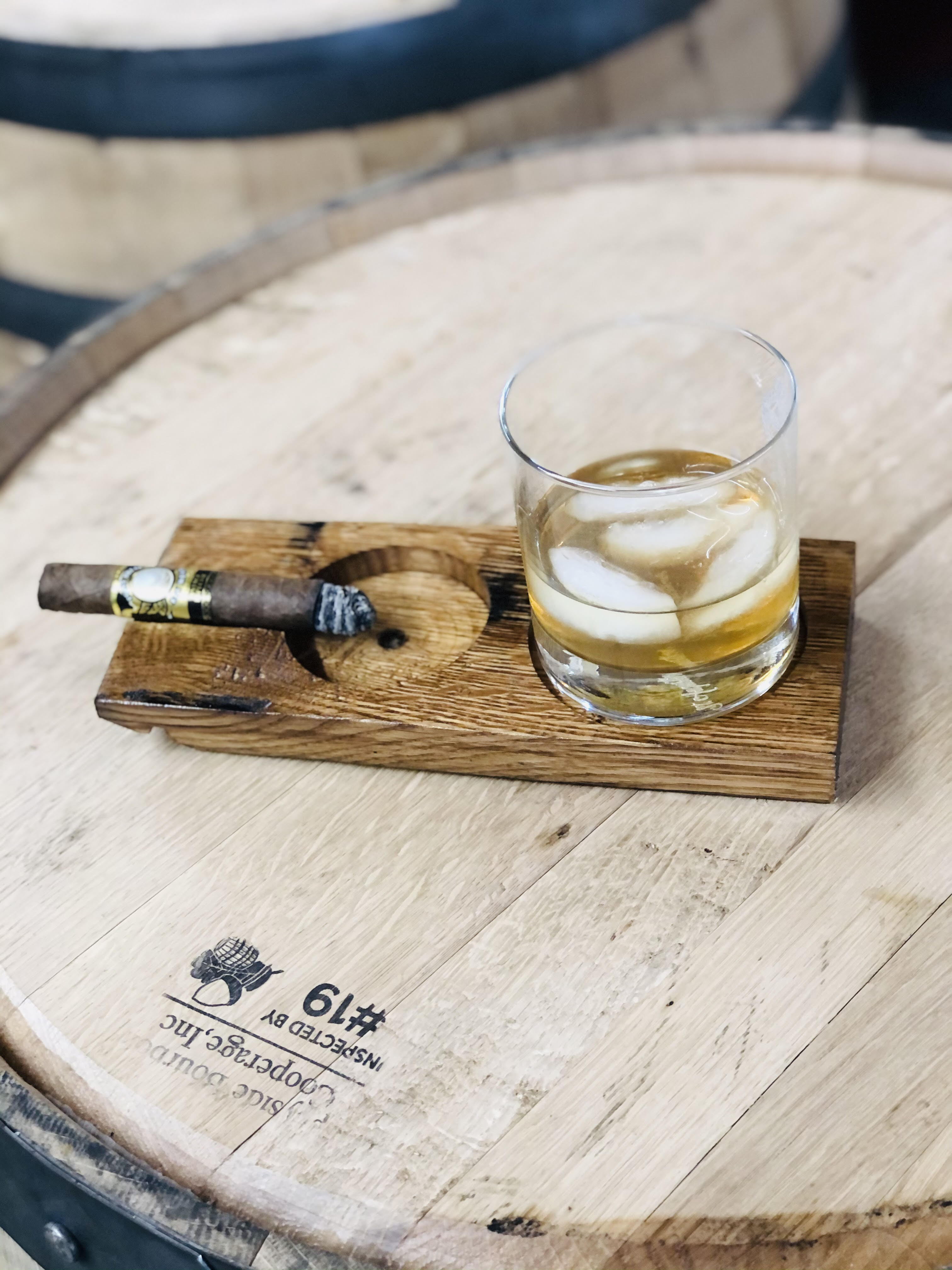 Stave Cigar Tray and Coaster