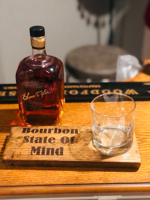 Bourbon stave cigar glass holder